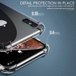 Anti Shock Burst Gorilla Protective Clear Case for iPhone X,XS,XR,XS Max Slim Fit Look